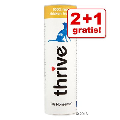 2 1 gratis 3 x Thrive Gefriergetrocknete Katzensnacks - - Garnele 3 x 18 g 