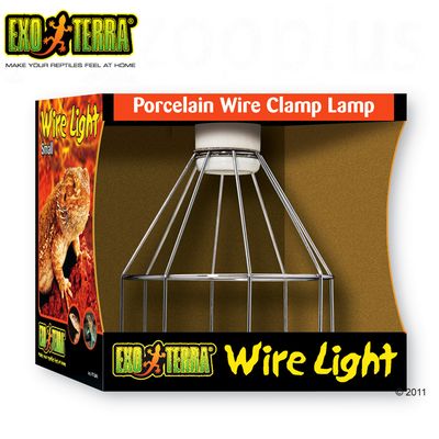 Hagen Exo Terra Porcelain Clamp Lamp Wire Light - Small - Diameter 14.5 cm; Length: 22 cm