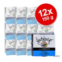 Schesir Puppy Sparpaket 12 x 150 g - - Thunfisch mit Aloe