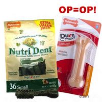  Nutri Dent tandverzorging kauwsnack + Dura Chew gratis! - - Voordeelpak Large (12 stuks) + Dura Chew Giant 