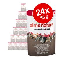 Voordeelpakket Almo Nature Kat Rouge Label Filets 24 x 55 g - - Kipfilet & kaas