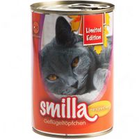 Smilla gevogeltepannetje Kattenvoer 6 x 400 g - - mals gevogelte met gevogelteharten