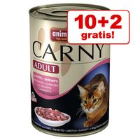 Animonda Carny Adult Kattenvoer 10 + 2 gratis! - - rund & kip