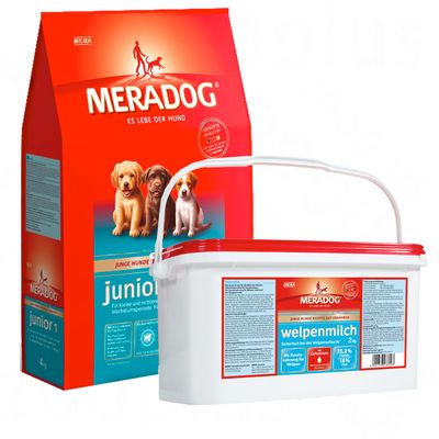 Mera Dog Welpenset - Junior 1 (4 kg) + Welpenmilch (2 kg)
