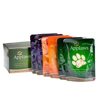 Applaws Selection Katzenfutter 6 x 70g - Huehnchenauswahl
