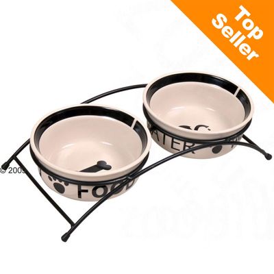 Porte-gamelles Eat on Feet, écuelles 2 x 0,6 L / 1,6 L- capacité : 2 x 1,6 L - 20 cm de diamètre