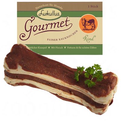 Lukullus Gourmet feiner Kauknochen Rind - 1 x 15 cm