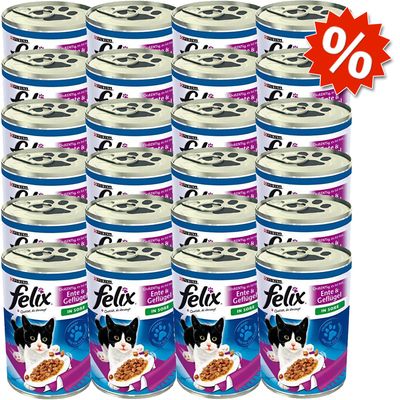 Felix Leckerbissen in Sosse 24 x 400 g - Ente & Gefluegel