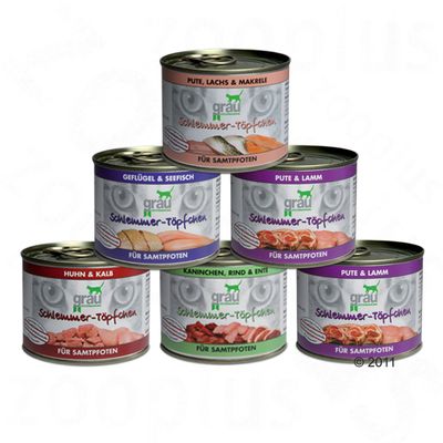 Gemischtes Probierpaket Grau getreidefrei 6 x 200 g - 6 x 200g