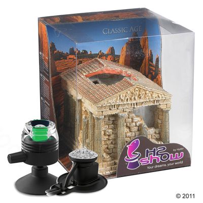 Décor temple H2show avec LED et aérateur- L 12,5 x l 9,5 x H 10 cm