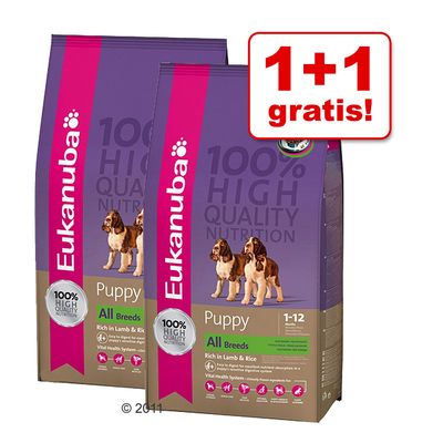 Eukanuba 3 kg + 3 kg gratis! - Adult Lamm & Reis