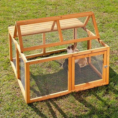 Enclos pour rongeur et lapin Outback Springtime en bois- L 100  x  l 100  x H 50 cm