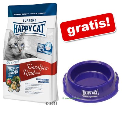 4 kg Happy Cat Fit & Well + Happy Cat voerbak gratis! - - Adult Atlantische Zalm