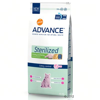 Croquette pour chat Advance Sterilized - Dinde & Orge- 15 kg