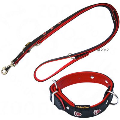 Set de correa y collar Heim Pfote - - Talla collar 35: 27-33 cm perímetro cuello + correa 200 cm