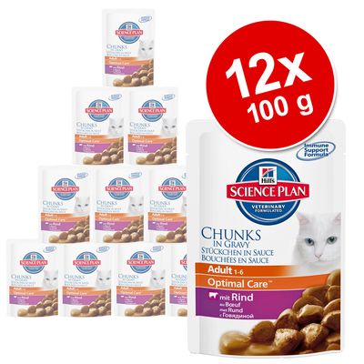 Sachets fraîcheur pour chat Hill´s 12 x 100 g- volaille (pour chaton)