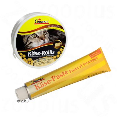 Lot Fromage Gimpet pour chat- lot 50 g de pâte + 400 pastilles