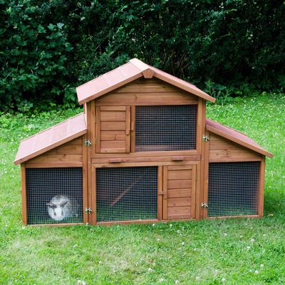 Hasenstall Outback Castle mit Freigehege - L 175 x B 70 x H 110 cm