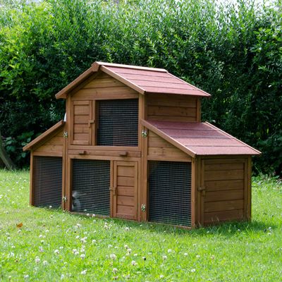 Outback Rabbit Hutch Castle with Run - 175 x 70 x 110 cm (L x W x H) (2 parcels*)