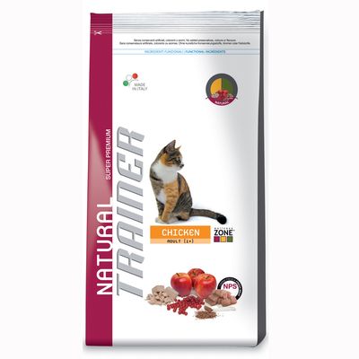 Croquettes pour chat Trainer Natural Adult, poulet- 2 x 10 kg