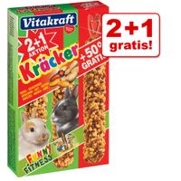 2 + 1 gratis! 3 Vitakraft Kr�cker f�r Zwergkaninchen - - 3 St�ck Gem�se