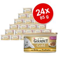 Gourmet Gold Luxe Mix Kattenvoer 24 x 85 g - - Rund & Kip