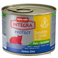 Integra Protect Sensitive Kattenvoer 6 x 200 g - - kalkoen & aardappelen