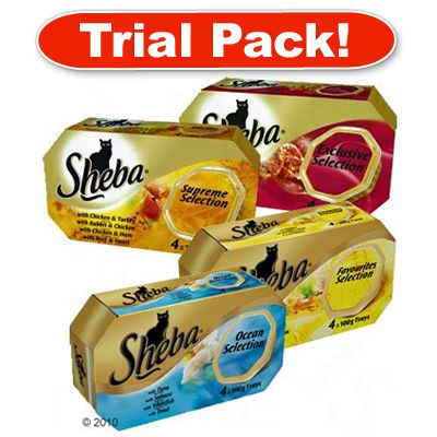 Sheba Tray Collections Trial Pack 4 x 100 g - Exclusive Select