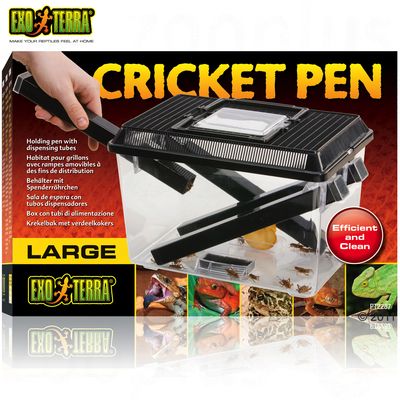 Hagen Exo Terra EX Cricket Box inkl. 3 Roehren und 2 Schwaemme - Masse L 30 x B 20,5 x H 19,5 cm