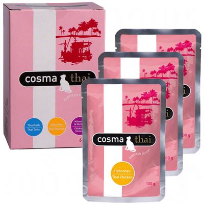 Offre d´essai Cosma Thai- 3 saveurs en lot mixte (6 x 100 g)