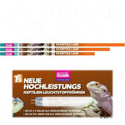 Arcadia D3+ Reptilienlampe T5 fuer Wuestenreptilien - 39 Watt, 85 cm