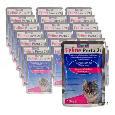 Feline Porta 21 Frischebeutel Sparpaket 20 x 100 g - Huhn pur