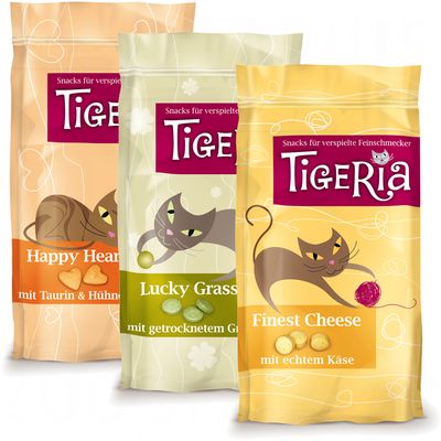 Lot découverte de friandises pour chat Tigeria- 3 saveurs différentes