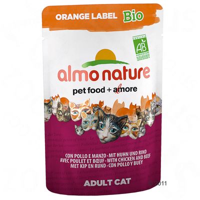 Sachets fraîcheur Almo Nature Orange Label Bio 6 x 70 g- veau & légumes