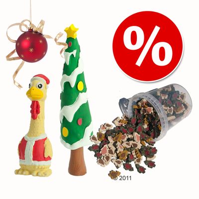 Weihnachts-Geschenk-Set Mix fuer Hunde – 3-teilig