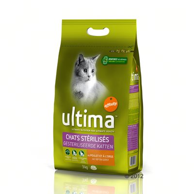 Croquettes pour chat Ultima Stérilisés Poulet- 3 kg