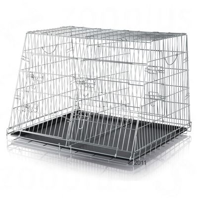 Trixie Doppeltransportkaefig – L 93 x H 68 x T 79 cm / Dachtiefe 48 cm