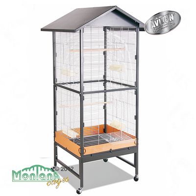 Innenvoliere Montana Villa Casa 60 - - antik / platinum: L 80 x B 60 x H 170 cm im Preisvergleich 