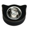 Porte-gamelle noir en simili cuir - capacit� : 0,10 L - 10 cm de diam�tre
