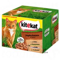 Kitekat portiezakjes Kattenvoer 24 x 100 g - - jachtmix in saus