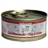 Grau Smulpannetje Graanvrij Kattenvoer 6 x 100 g - - konijn, rund & eend