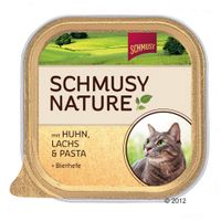 Schmusy Nature Kattenvoer 12 x 100 g - - Kitten Kalf, Gevogelte, Pasta & Vlozaad