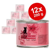 Voordeelpakket Catz Finefood Kattenvoer 12 x 200 g - - Rund & Eend