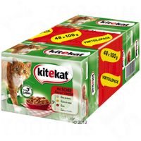 Kitekat Portiezakjes Kattenvoer 48 x 100 g - - Landpicknick in Saus