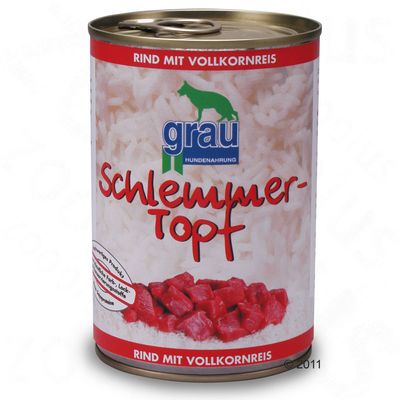 Grau Schlemmertoepfe 6 x 400 g - Pute mit Vollkornreis