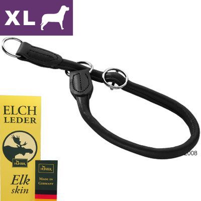 Hunter Dressurhalsung Round & Soft, schwarz, Groesse XL - max. 55 cm