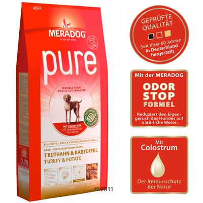 Mera Dog pure Truthahn & Kartoffel getreidefrei - 12,5 kg