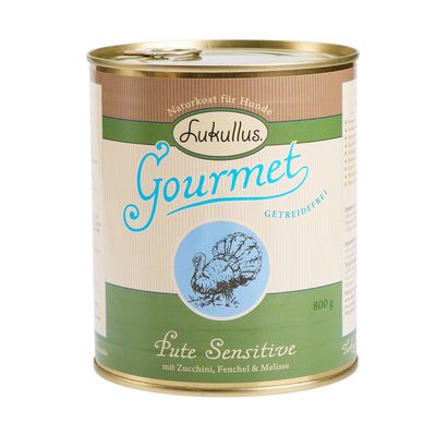 Lukullus Gourmet Pute Sensitive - Getreidefrei - 6 x 400 g