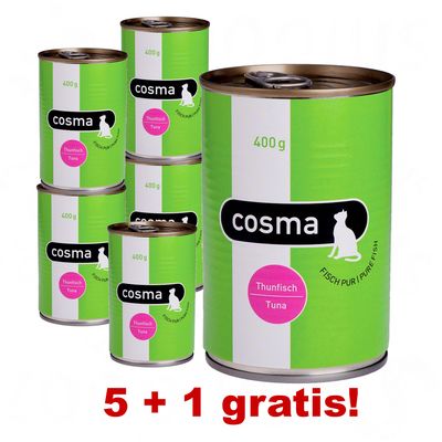 5 + 1 gratis! 400 g Cosma Original in Jelly - Thunfisch