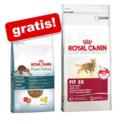 400 g Royal Canin  FHN + 300 g Pure Feline gratis! - Sterilised 37 + Pure Feline Idealgewicht